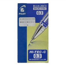 PILOT 百樂 超細鋼珠筆0.3, 藍色, 1盒