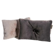 mooayou 絲絨枕頭, 溫柔粉 + 炭灰色