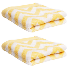 日本桃雪 今治北歐毛巾, 曙光黃, 2條