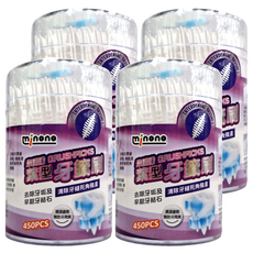 minono 米諾諾 葉型牙籤刷 顏色隨機, 450支, 4罐, 6.5cm