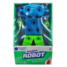 Educational Insights 天才工程師 搖滾機器人套裝，激發創造力，訓練手部肌肉，增強手眼協調, 1盒, 搖滾機器人