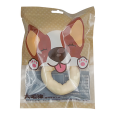 大嚐津 3.5吋 牛奶甜甜圈 (3入) 寵物零食, 牛皮, 1包