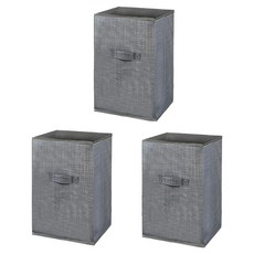 JOSIC 3層櫃摺疊無紡布收納箱25L, 灰色, 3個