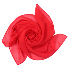 雪紡紗巾 45cm, 紅色, 1個