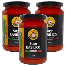 DANCING PIG 豬跳舞 義式番茄羅勒麵醬, 100%義大利原裝進口, 人氣名廚調配獨門醬汁, 350g, 3罐