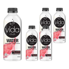 vida 鹹荔枝風味水, 500ml, 5瓶