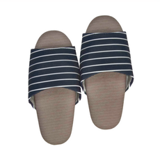 i Slippers 療癒系 舒活家居拖鞋 兒童款 台灣製造, 深藍條紋, 24, 1雙