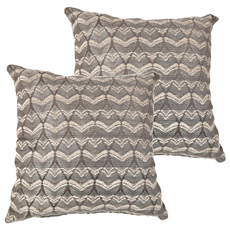 J&N 香榭緹花抱枕 2個, 粉紫色