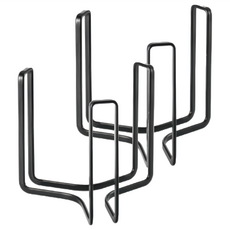 C005 日式廚房碗盤架 碗杯架 209g, 黑色大號, 2個, 1層