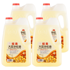 福壽實業 大豆沙拉油，黃豆萃取精煉 滴滴精純，煎煮炒炸四季皆宜, 3L, 4桶