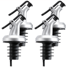 廚用防漏控油按壓油嘴 1.4~1.8cm, 銀色, 4個