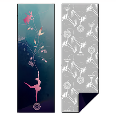 Miracle 墨瑞革 幻生系列 冰滴凍點止滑瑜珈舖巾 奇幻夜之舞 100% 滌綸, 185 x 63cm, 1個