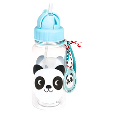 兒童Tritan吸管水瓶, 可愛熊貓, 500ml, 1個