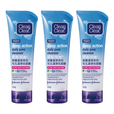 Clean&Clear 可伶可俐 台灣公司貨 毛孔潔淨洗面露, 100g, 3條
