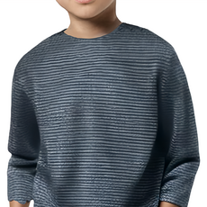 Meet Warm 兒童款 單向導濕保暖圓領發熱衣, #12, 淺灰色