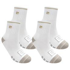 pierre cardin 皮爾卡登 條紋涼感休閒襪 2雙, 25~27cm, 白色