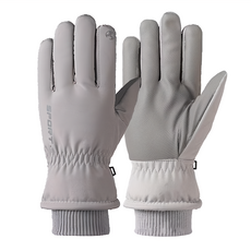 KissDiamond 勁暖防風防水女用北極絨保暖手套, 灰色, KDG-113, 28cm