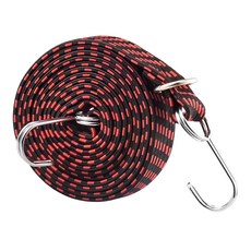 德利生活 高彈力可調節捆綁繩 3m 紅色 彈性佳 可重複使用, 1條