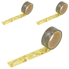 sun-star 貓福珊迪 mofusand 可愛裝扮透明膠帶-狐狸, 玻璃紙材質 15mmx長4M, 3個