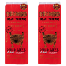 中農粉絲 寶鼎頂級100%純綠豆粉絲 泰國頂級綠豆澱粉 高纖 清真HALAL認證, 500g, 2包