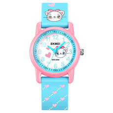 SKMEI 時刻美 兒童款 彩色卡通INS風石英錶 50米防水 鐵製禮盒包裝
