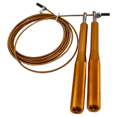 AB Sport 競速跳繩，金色，鋁合金鋼絲繩尼龍鋼軸承, 1個, 176g