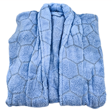 LIFE 來福牌 浴袍 - 身長110CM 83%棉 17%聚酯纖維 台灣製, 石墨烯 藍色, 1件