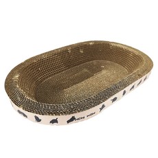 瓦楞紙貓抓盆 附貓薄荷 45 x 30 x 9cm, 單色, 1個