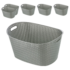 KEYWAY 聯府 南洋藤藝置物籃 KGB624-2 24L, 灰色, 6個