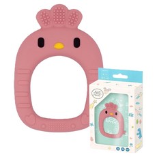 Baby Garden 派對動物固齒器, 單品, 淘氣小雞莓果粉, 1個
