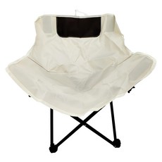 葉子小舖 折疊月亮椅 金屬+布 白色 成人款, 1個