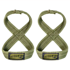 SERIOUS STEEL FITNESS 8字拉力帶 - 美國製造 寬度3.8cm 重型蠟棉, 60cm, 1條, 墨綠色