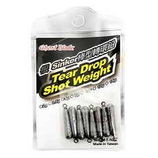 Ghost Blade 鬼刃 根Sinker棒型轉環鉛 Tear Drop Shot Weight, 3.5g, 8個, 1組