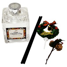 QiMart MIT聖誕花圈氣派款 香氛珪藻土擴香瓶 200mL, 絲絨玫瑰, 1瓶