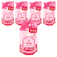 SARAYA arau. 2合1洗髮沐浴 補充包 多種花草清香, 400ml, 5包