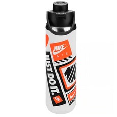 NIKE 耐吉 SS RECHARGE 大口徑保冷瓶 GRAPHIC N100872811432, 950ml, 1個, 白色 + 黑色 + 橘色