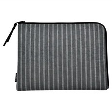 GENDAI HYAKKA 化妝包 A575GY 灰色 條紋設計 A5尺寸 多功能收納內袋