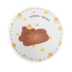 寢室安居 日式可愛冰絲涼感坐墊, 口愛熊 白色