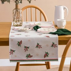 LCW HOME 刺繡聖誕桌旗, 45 x 120cm, 聖誕果, 1條