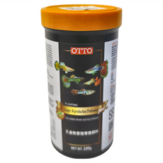 OTTO 建興水族 孔雀魚繁殖專業飼料 漂浮性 額外添加維生素和微量元素, 100g, 250ml, 1罐