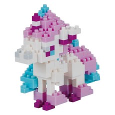 nanoblock 河田積木 迷你積木 NBPM-067, 1個, 小火馬 劍與盾 紫色 + 白色 + 藍綠色