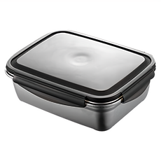 德利生活 不鏽鋼保鮮盒 550ml 17cmx12.5cmx6cm, 1入, 1個