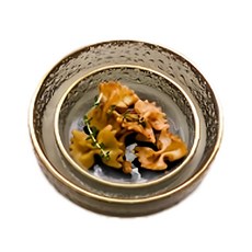 Homely Zakka 北歐輕奢風金邊冰凝玻璃餐具 小圓平盤, 1個, 圓平盤, 灰色金邊