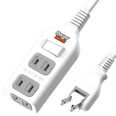 PowerWork 動力工廠 1切3座2P延長線 1.8m 過載保護 無燈更省 防火機身 台灣製, 白色, 1條