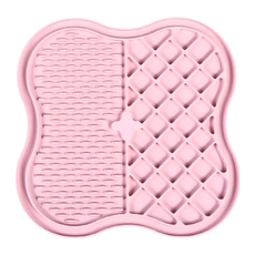 Truly House 寵物頂級矽膠慢食墊 四葉草加大款 21x21cm, 粉色, 1個