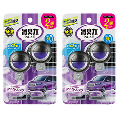 雞仔牌 車用消臭劑 冷氣出風口用 白色麝香 3.2ml 2個