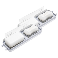 minono 米諾諾 不留痕雙格香皂盒, 混合顏色, 2個