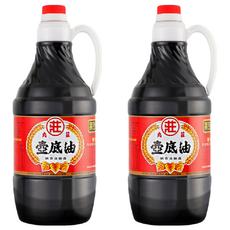 丸莊醬油 黑豆壼底油清, 嚴選台灣黑豆 特選黃豆 減鹽配方, 1.6L, 2瓶