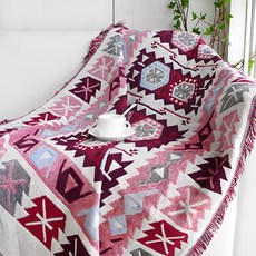 好物良品 旅行居家兩用棉麻針織毯沙發毯 180 x 130cm 波希米亞風 舒適透氣