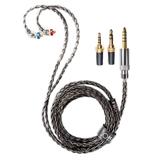 FIIO 飛傲 高純度單晶銅鍍銀可換插頭MMCX耳機升級線, MMCX可換線設計 德國透明環保TPU外層, LC-RC, 1條